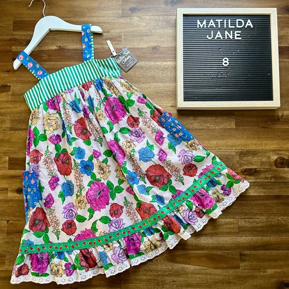 Matilda Jane Other - NWT Matilda Jane Brilliant Daydream Can Do Attitude Floral Multi Print Dress 8